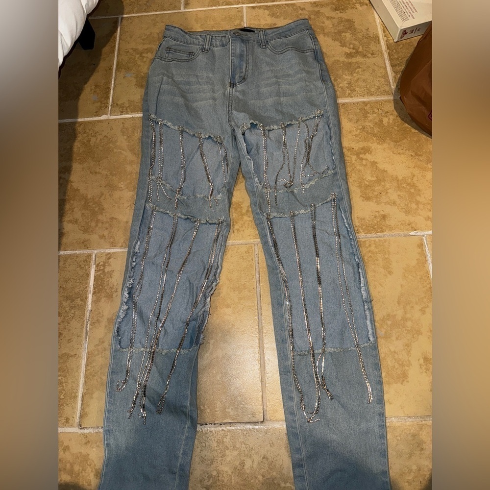 Rhinestone jeans